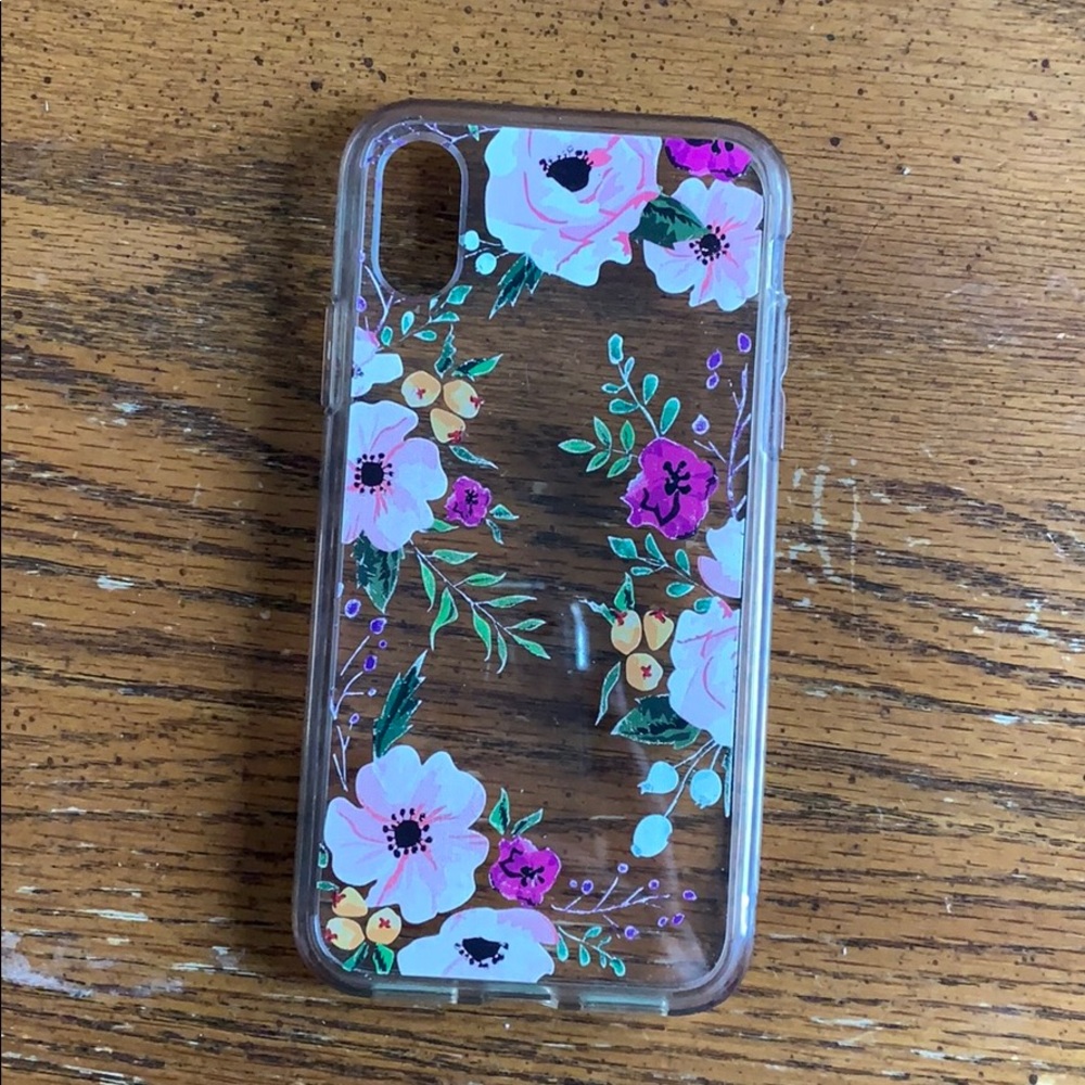iPhone X/Xs Clear flower case
